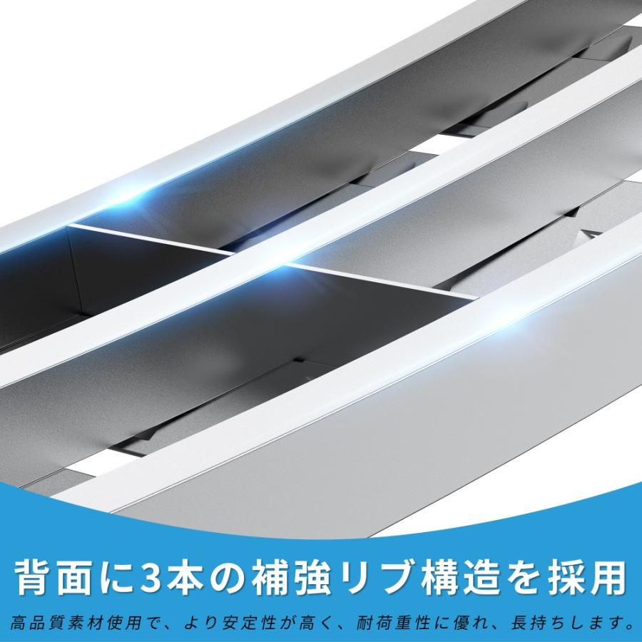 【ボナースストア+5%】アルミブリッジ 2本セット アルミラダー 折りたたみ式 耐荷重340kg ラダーレール ツメ式フック付き 自転車 ...