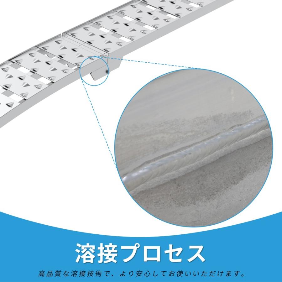 【ボナースストア+5%】アルミブリッジ 2本セット アルミラダー 折りたたみ式 耐荷重340kg ラダーレール ツメ式フック付き 自転車 ...