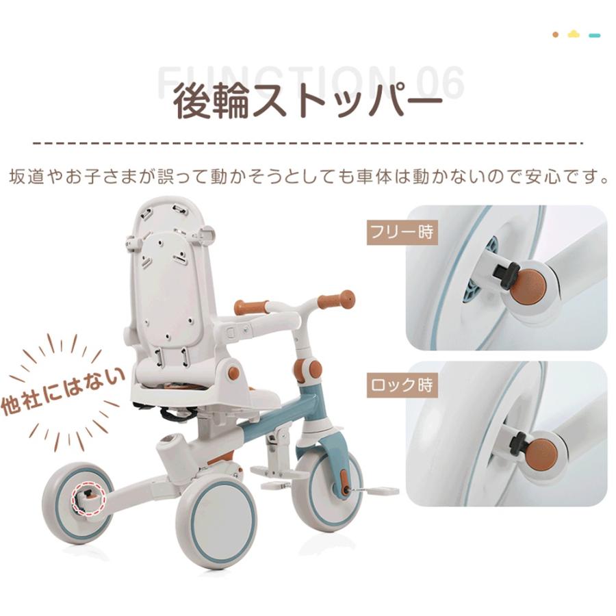 BTM 【全品P5倍！本日限り】子供用三輪車 折りたたみ 7in1 BTM 押し棒