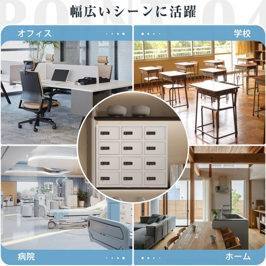 【全店5%OFFクーポン配布中】スチールロッカー オフィスロッカー ロッカー スチール製 鍵付き 4人 6人 8人 12人 収納 オフィス 事務所 会社 店舗 病院 学_6