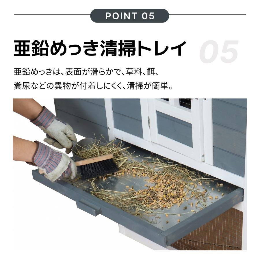 鶏小屋 鶏ケージ 4-6羽用 屋外 大型 鶏舎 産卵箱付き 窓付き 防雨 防風