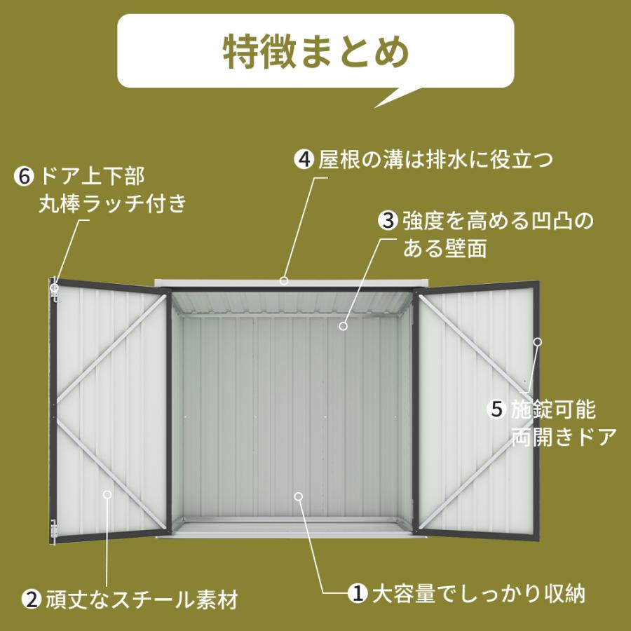 戸外収納庫 物置 屋外 大型倉庫 スチール物置 倉庫 高機能収納庫 物