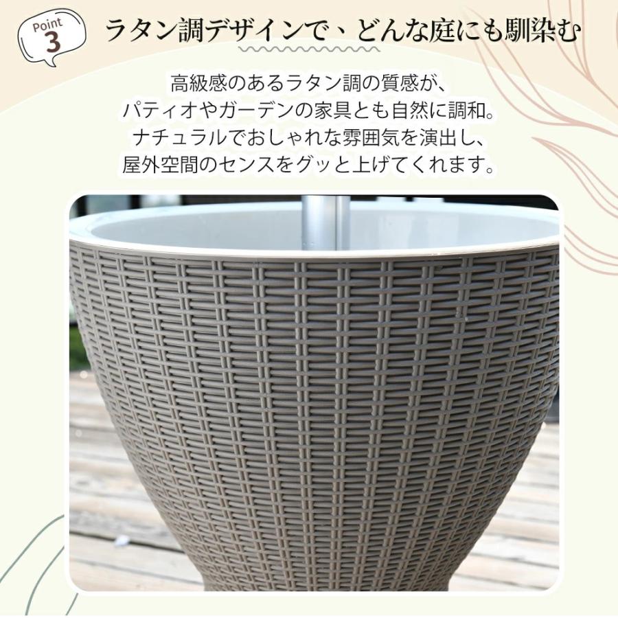 ガーデンテーブル クーラーボックス付き 昇降式 高さ調節可能 ドリンク