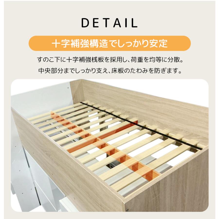 1000円OFFクーポン利用】システムベッド デスク付き 3点セット 分離