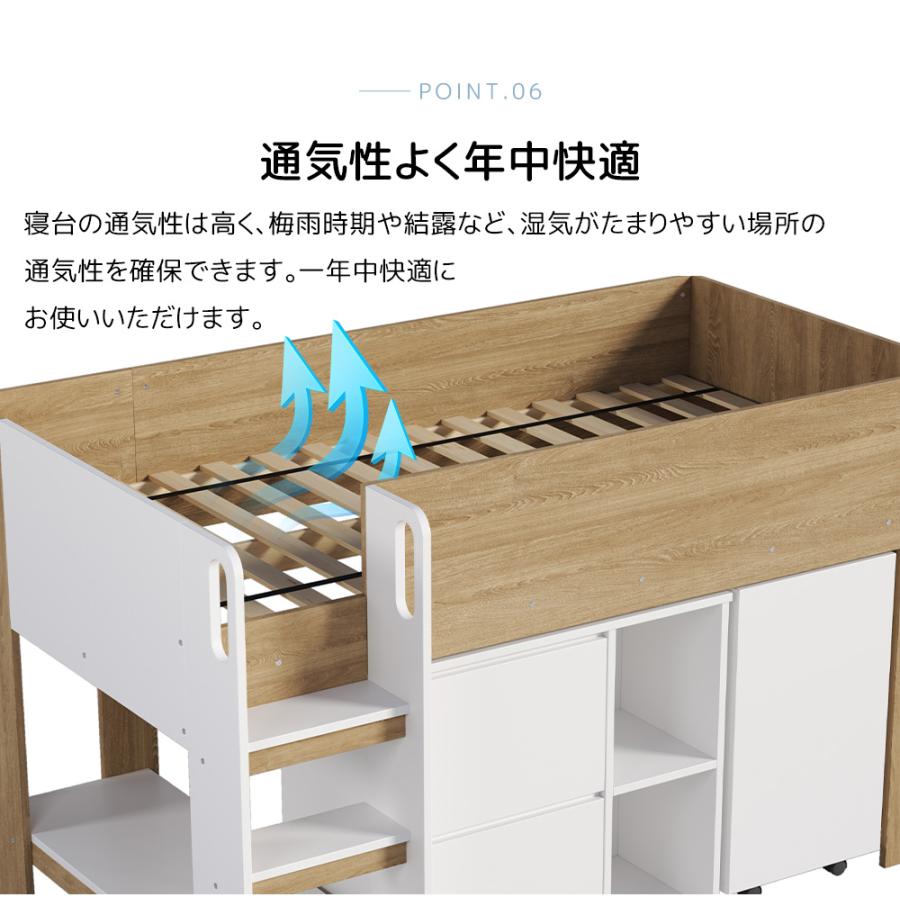 1000円OFFクーポン利用】システムベッド デスク付き 3点セット 分離