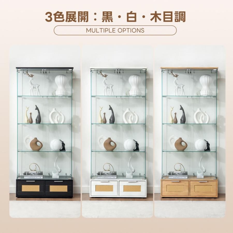 全店5%OFFクーポン配布中】コレクションケース 引き出し付 両扉タイプ