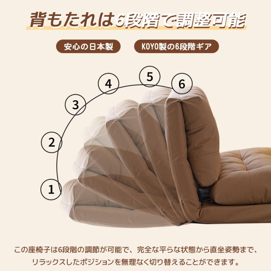 ソファーベッド ローソファー 2人掛け マルチに使える 3WAY 幅108cm 6