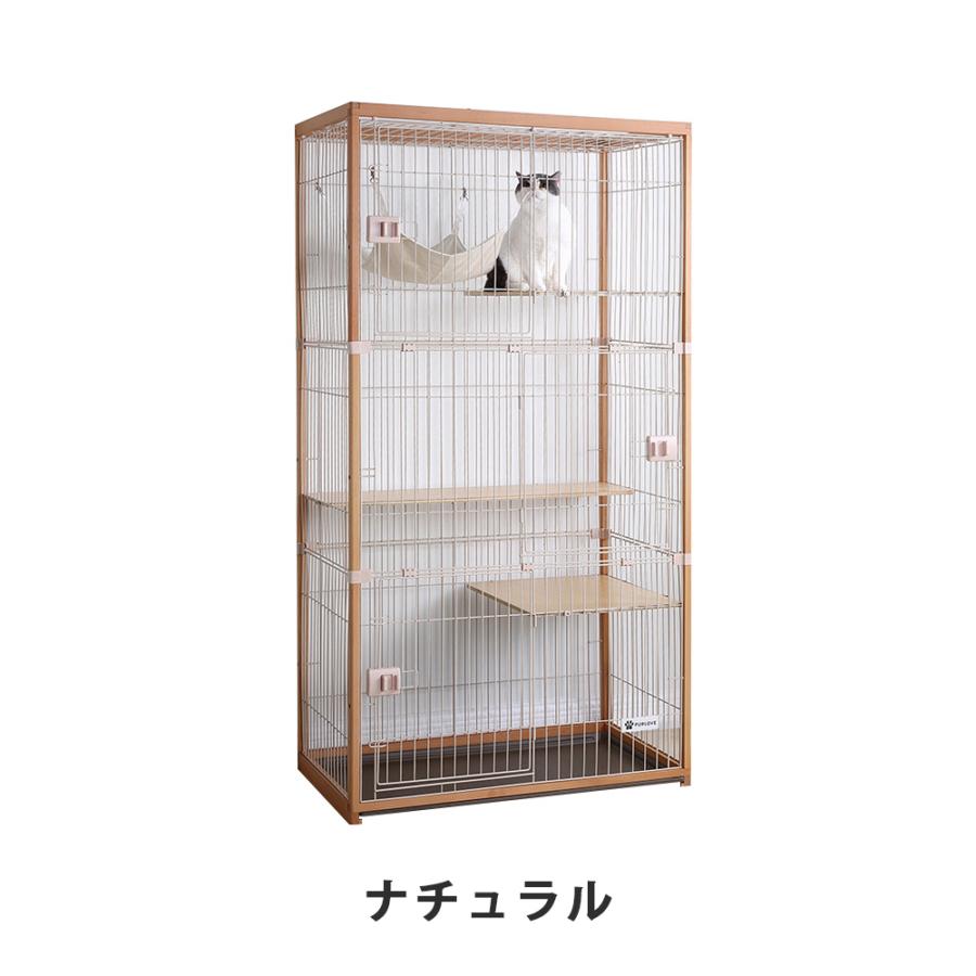 キャットケージ 猫 3段 ケージ 木製フレーム ハンモック付 広々 キャットケージ 猫 3段 ケージ 木製フレーム ハンモック付 広々