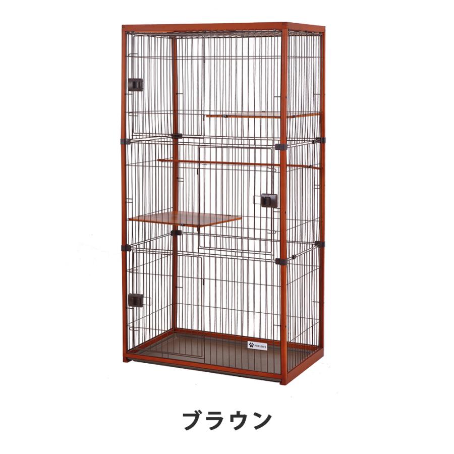 キャットケージ 猫 3段 ケージ 木製フレーム ハンモック付 広々 キャットケージ 猫 3段 ケージ 木製フレーム ハンモック付 広々