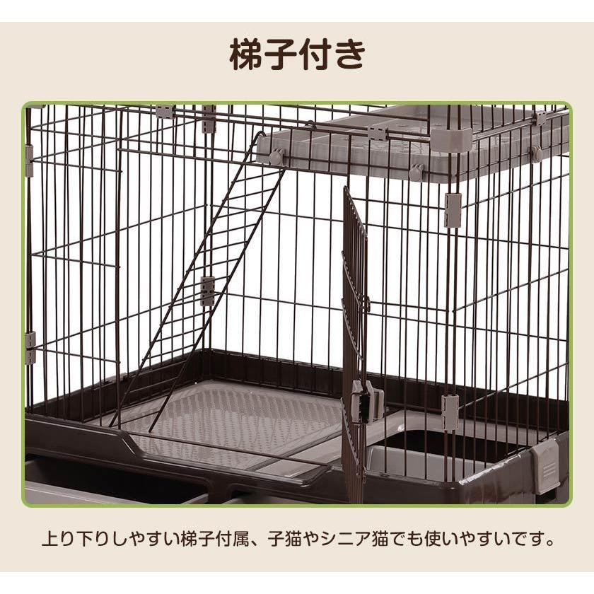 猫 ケージ 2段 大型 大型ケージ キャットケージ キャスター付