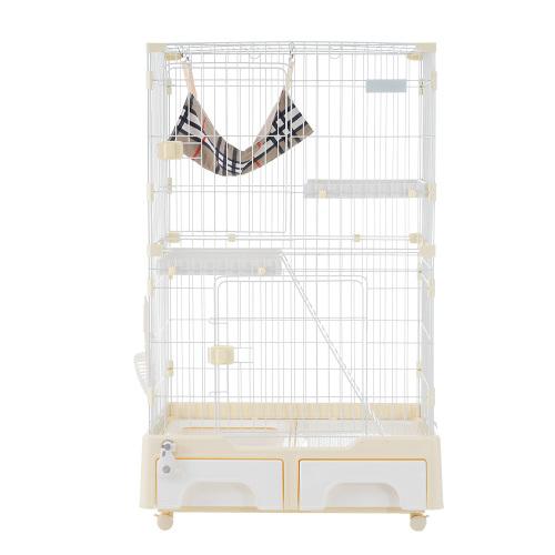 【5%OFFクーポン利用！本日限り】猫 ケージ 2段 大型 大型ケージ キャットケージ キャスター付 ハンモック付 猫トイレ付 猫ゲージ おしゃれ ネコ ハウス |  | 23