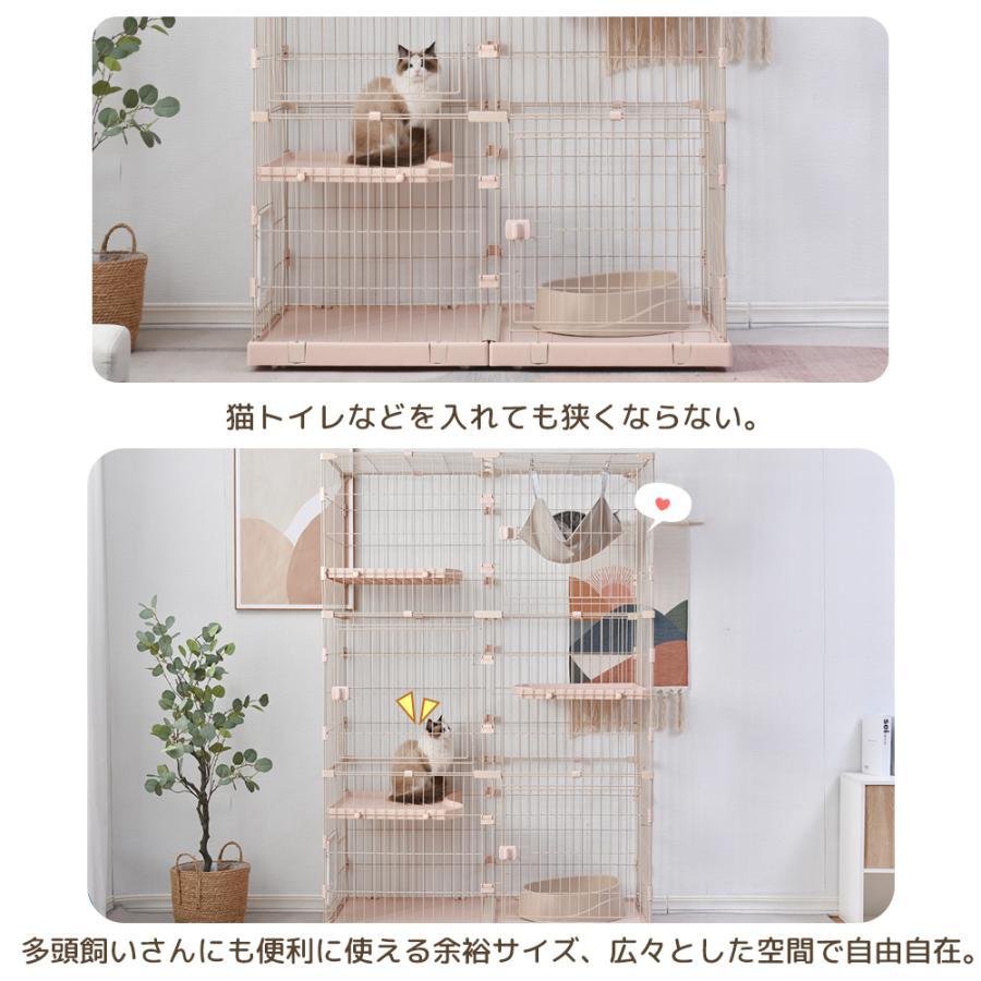 キャットケージ　キャットゲージ　3段　ピンク　猫用品　多機能 キャットケージ キャットゲージ 3段 ピンク 猫用品 多機能 大型