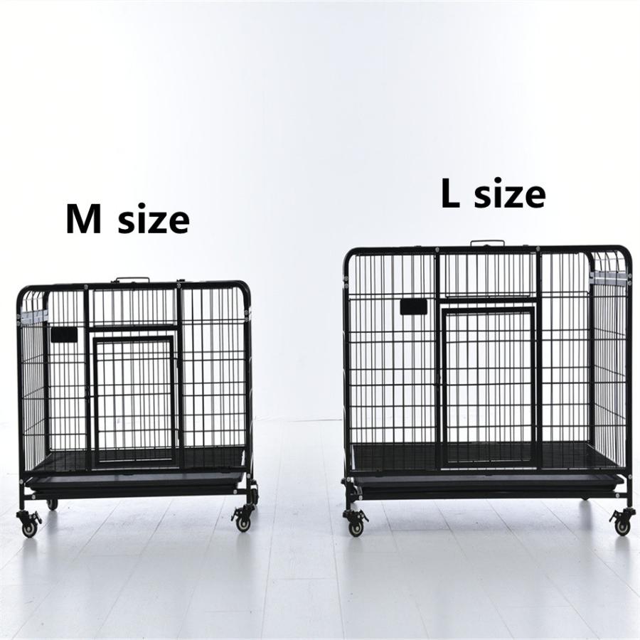 ○販売業者○ 犬用ケージケージトレー付き屋根面付き 室内ケージ 1段