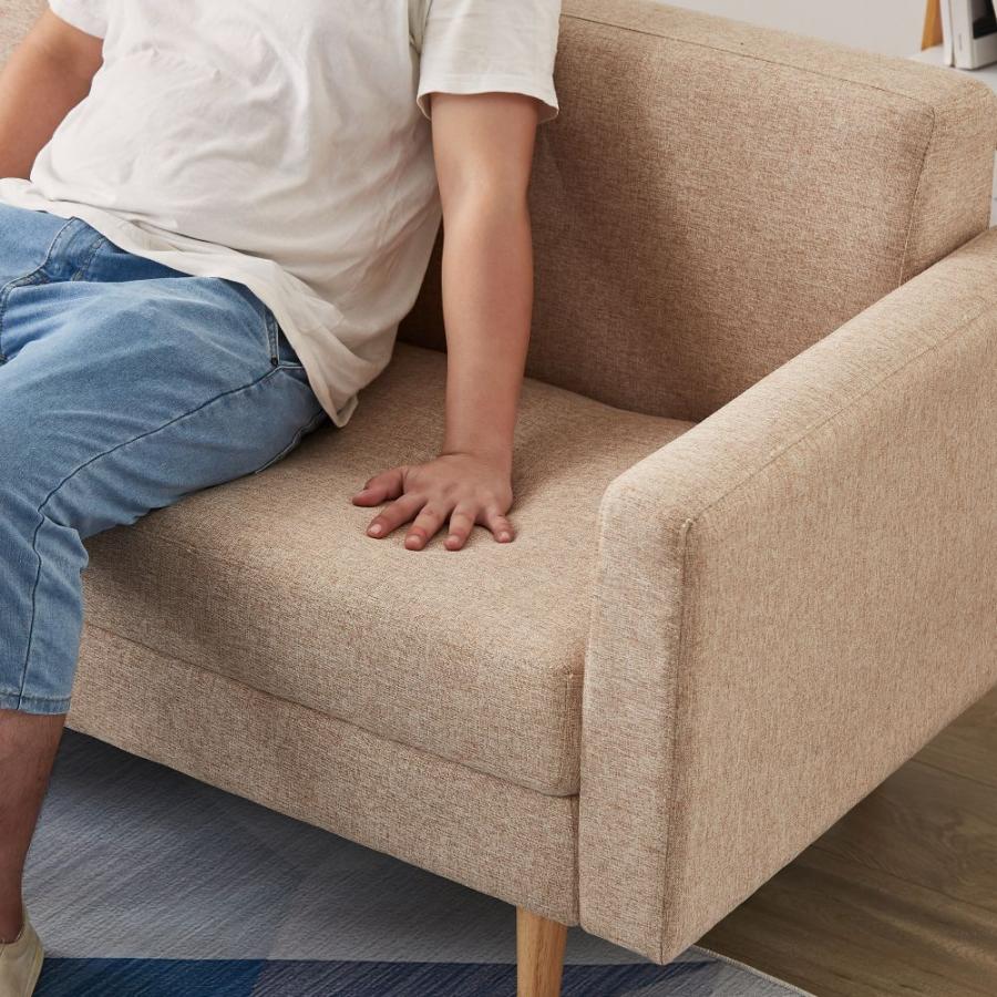 人気No.1/本体 ソファ 2人掛けファブリック 両側に肘掛け付き ひとり