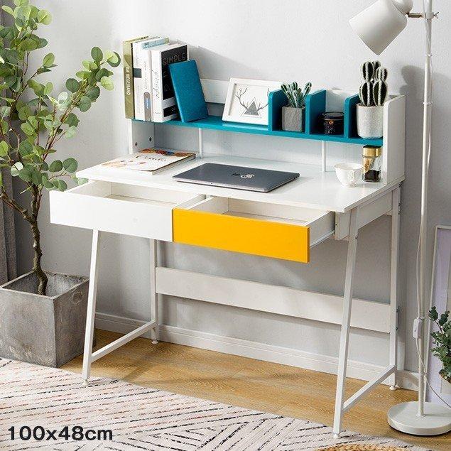 セール パソコンデスク 引き出し付き 収納台 木製 収納付 座デスク