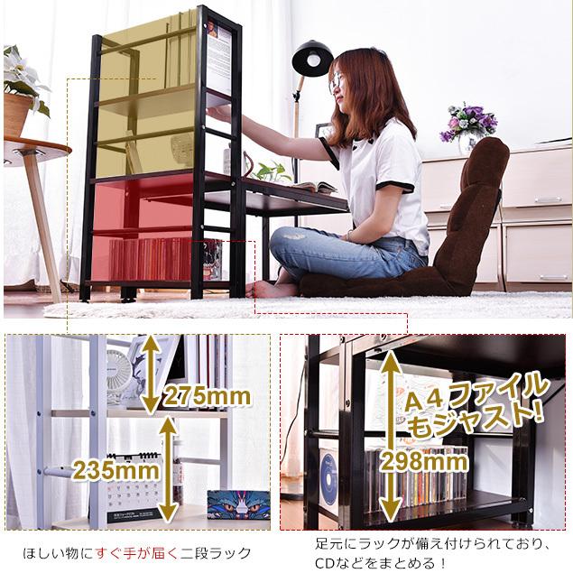 爆買WEEK☆全品5％OFFクーポン利用】パソコンデスク ロータイプ 一体