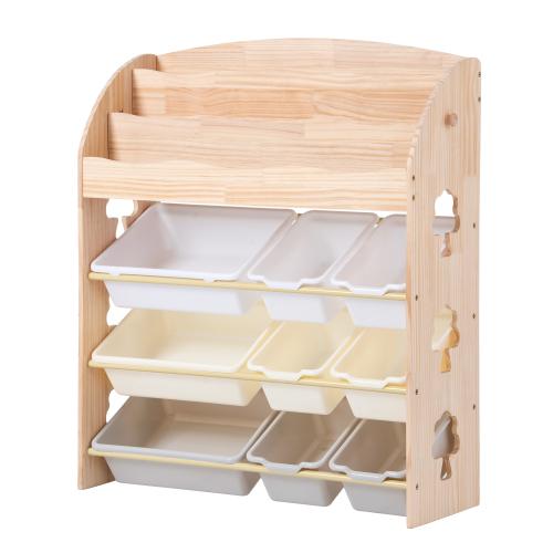 おもちゃ箱 オモチャ収納 ラック おしゃれ ワイドタイプ 大容量 組立