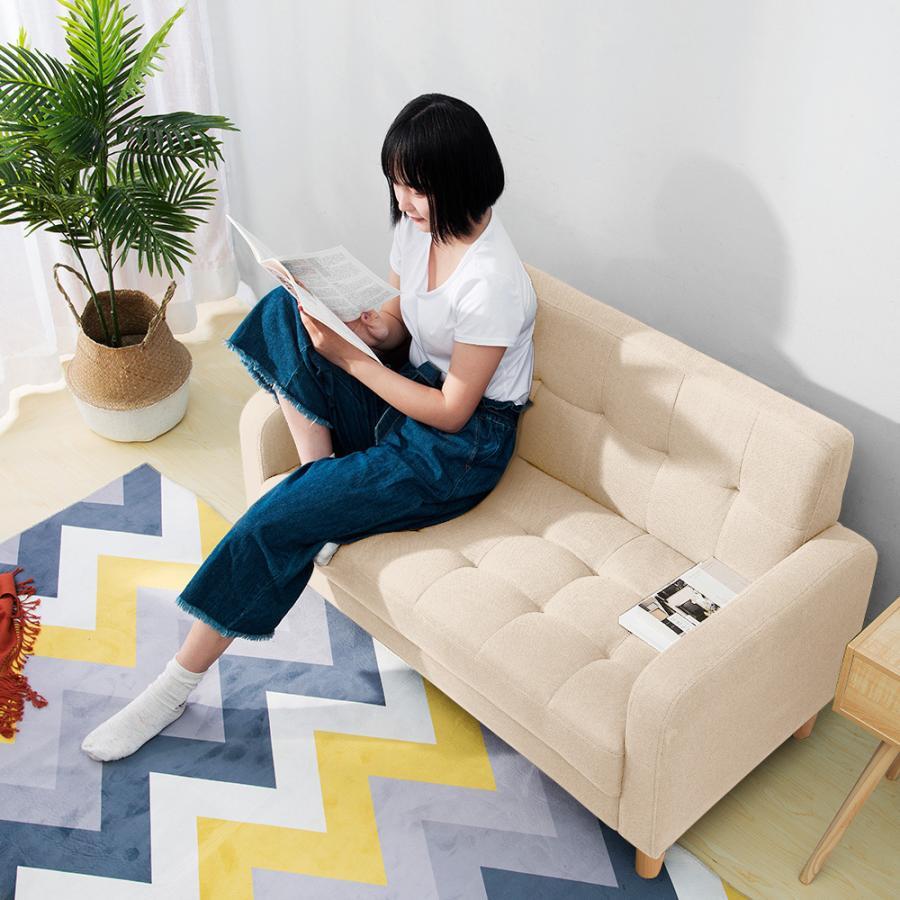 ソファー 2人掛け 肘付き 天然木脚 幅約110cm 簡単組み立て 2WAY Amazon｜Kelfluxion ソファー 2人掛け 肘付き 天然木脚 幅約