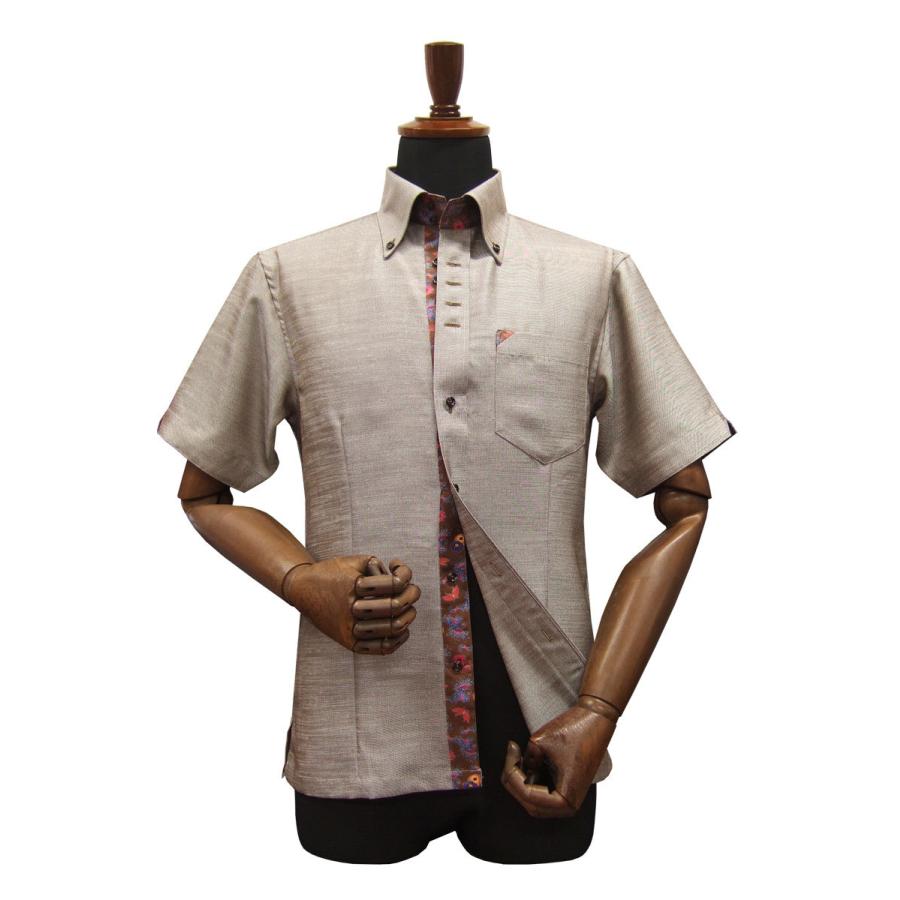 即日発送 かりゆしウェア結婚式に アロハシャツ イージーケア Msso Br01 02 シルク調 無地 ブラウン系 茶 ワイシャツ Yシャツ 半袖 ボタンダウン メンズ 沖縄 半袖ワイシャツ サイズ 2l Tin Ipb Ac Id