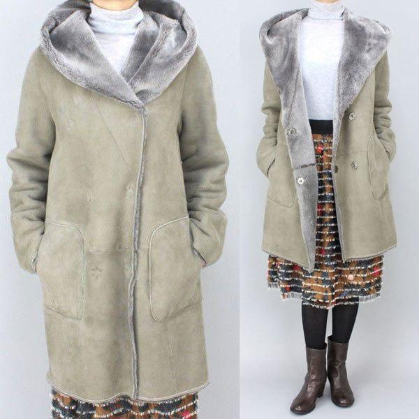 Marccain マークケイン ムートンコート グレームートンコート グレームートンコート コート アウター セレクトショップ