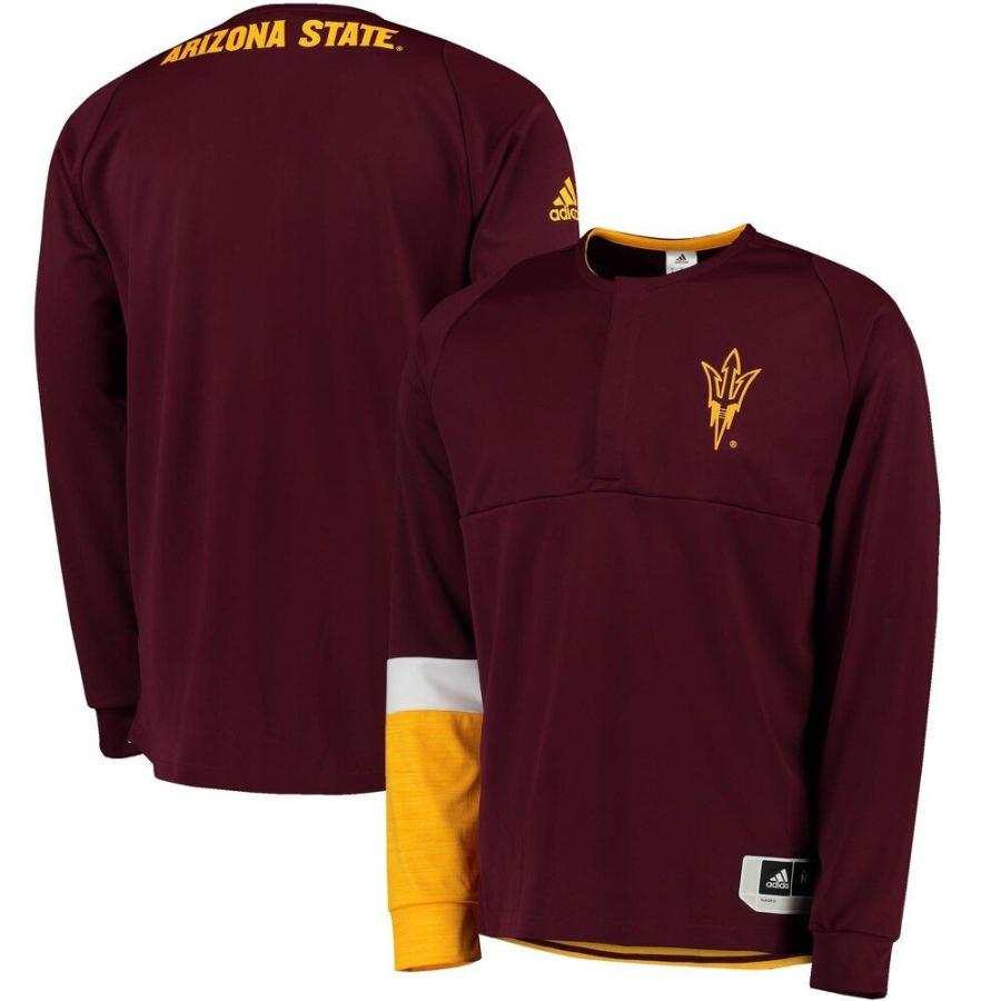 アディダス Adidas メンズ 長袖tシャツ トップス Arizona State Sun Sleeve 好評 T Shirt Shooter Maroon Devils Long