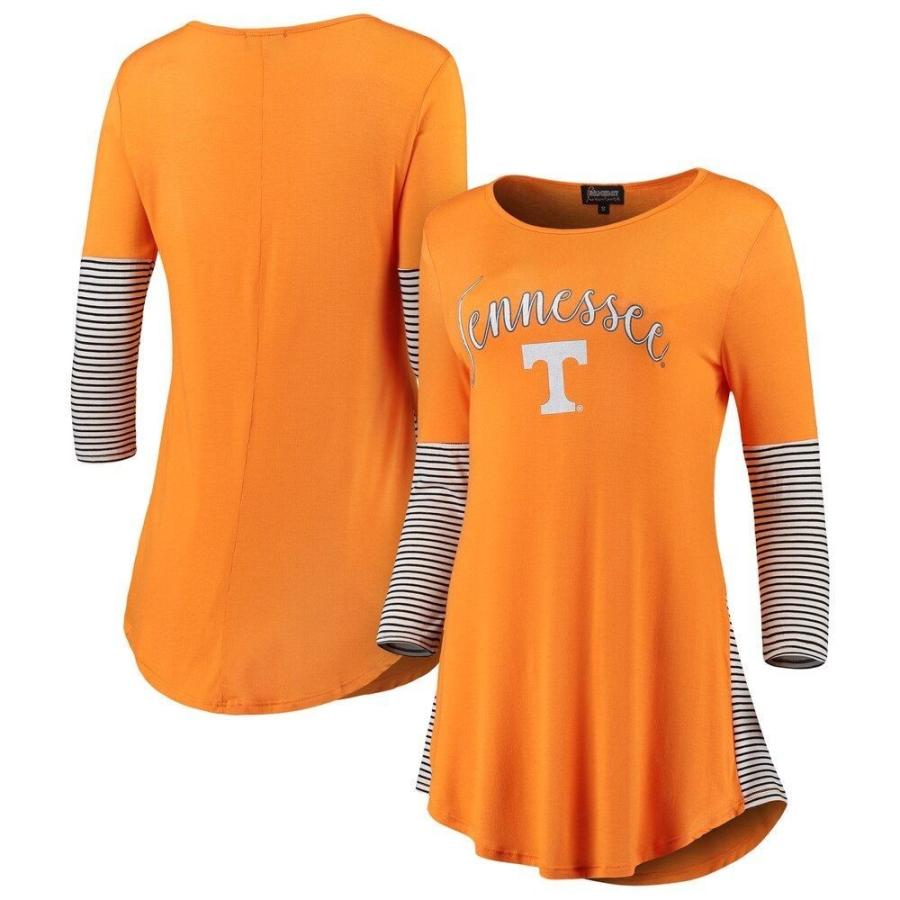 ゲームデイ クチュール Gameday Couture レディース チュニック Tennessee Volunteers Striking In Stripes Tunic Tri Blend Shirt Tennessee Orange Pymr Go Th