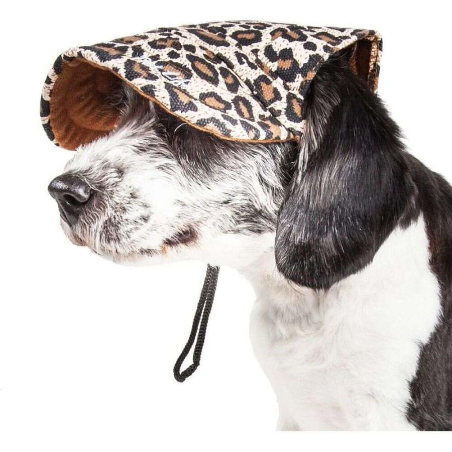 Pet Life ペットライフ ペットグッズ 犬用品 Cheetah Bonita Cheetah Patterned Uv Protectant Adjustable Dog Hat Cap 犬雑貨 サイズ M Vest Doctum Edu Br
