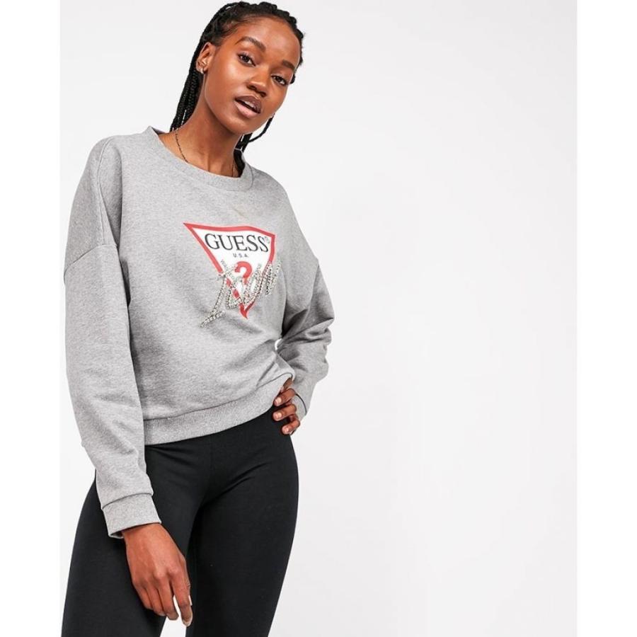 ゲス Guess レディース スウェット トレーナー トップス Basic Tri Fleece Sweatshirt Grey Www Wqfna Com
