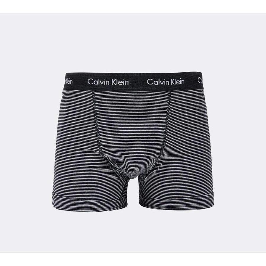 人気ブランドを カルバンクライン Calvin Klein メンズ ボクサーパンツ 3点セット インナー 下着 Cotton Stretch 3 Pack Boxer Short White Stripe Black 国内最安値 Esiba Tg