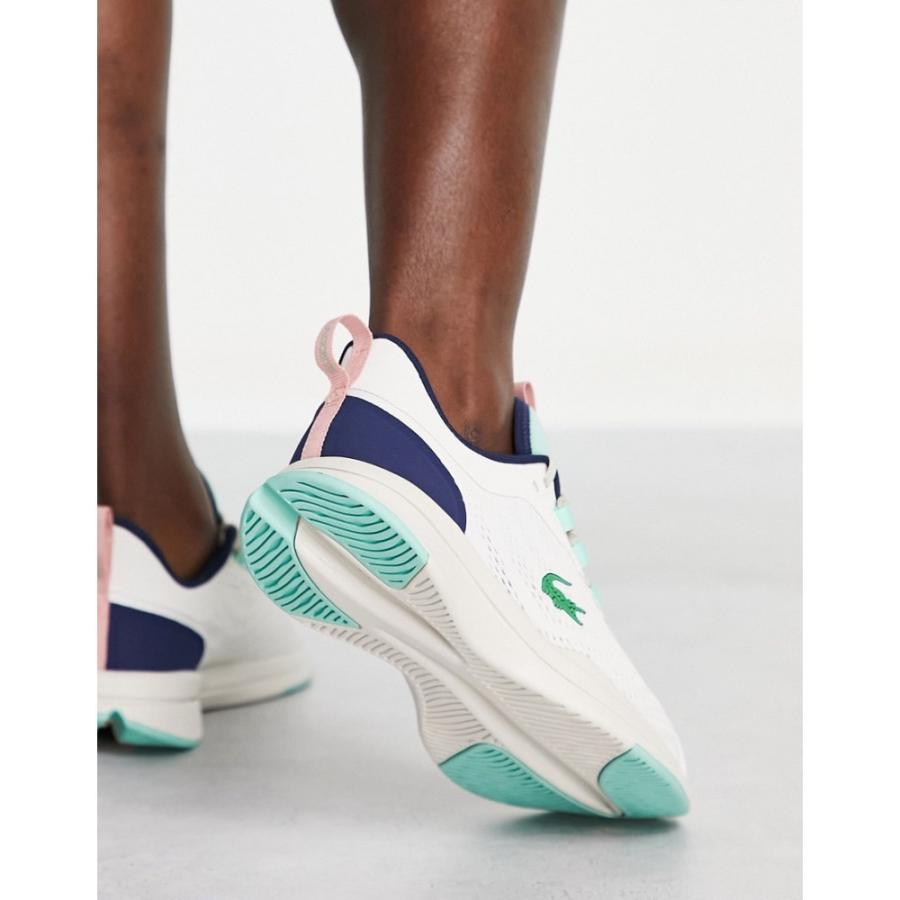 最新デザインの ラコステ Lacoste White Blue Off In Trainers Spin Runner シューズ 靴 スニーカー レディース その他シューズ サイズ Uk3