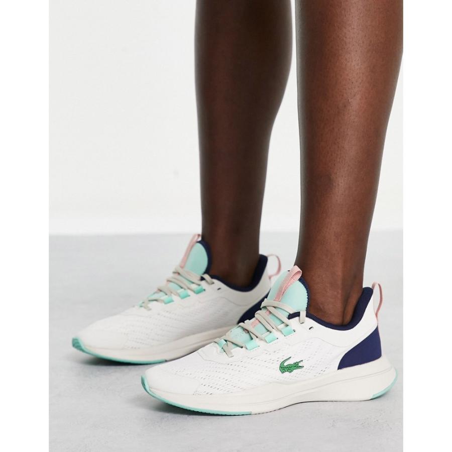 最新デザインの ラコステ Lacoste White Blue Off In Trainers Spin Runner シューズ 靴 スニーカー レディース その他シューズ サイズ Uk3