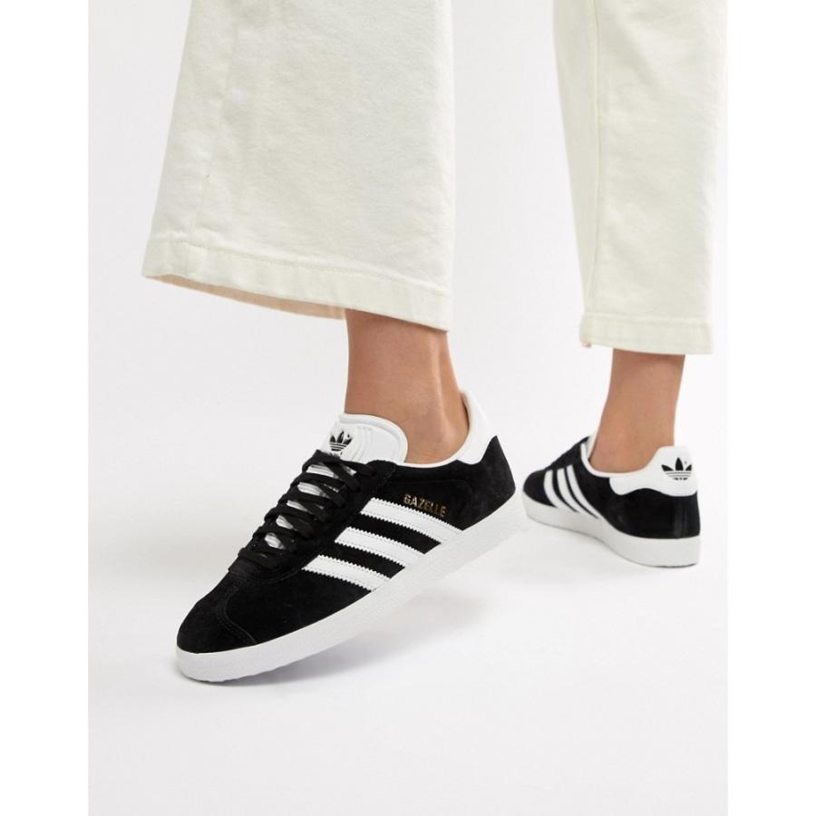 高 画質 アディダス Adidas Originals レディース スニーカー シューズ 靴 Gazelle Trainers In Black ブラック セール 安いオンライン Gaains Com