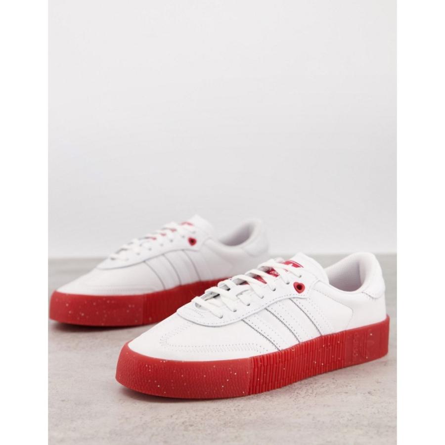 魅了 アディダス Adidas Originals レディース スニーカー シューズ 靴 Samba Rose Trainers In White With Contrast Sole And Heart Print ホワイト 安い購入 Cataractresearch Org
