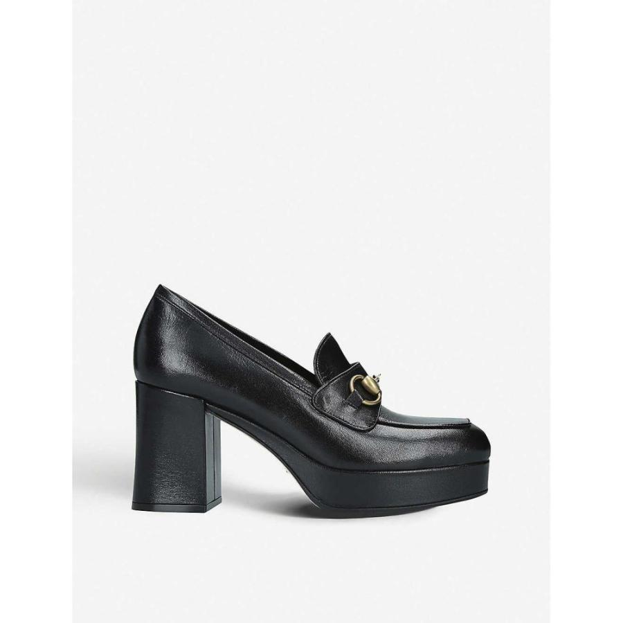 グッチ Gucci レディース ローファー オックスフォード シューズ 靴 Houdan Leather Platform Loafers Black Www Friendlyneighborhoodhelp Com