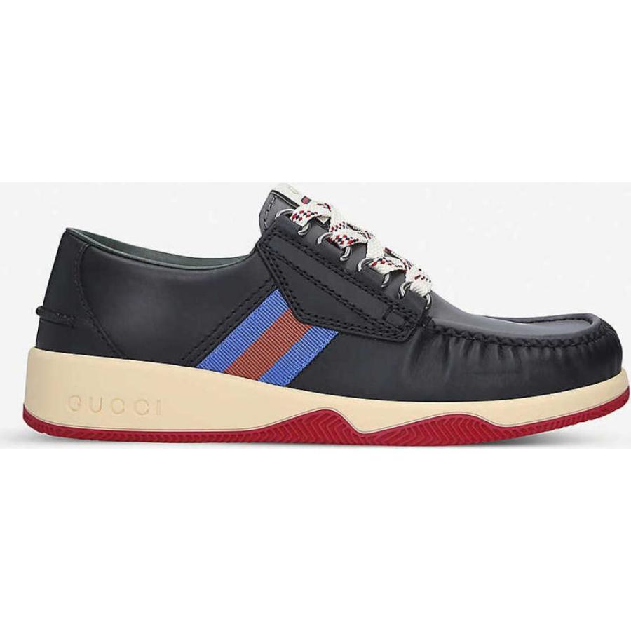 グッチ Gucci メンズ スニーカー シューズ 靴 Agrado Leather Trainers Black Comb Blueproperty Es