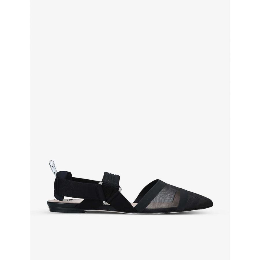 最新品超格安価格 Ff Print Fendi フェンディ Leather Fermart Leather Fendi Black レディース And Ap5 010 フェルマート Colibri レディースファッション Flats シューズ スリッポン フラット シューズ 靴 Mesh フラットシューズ