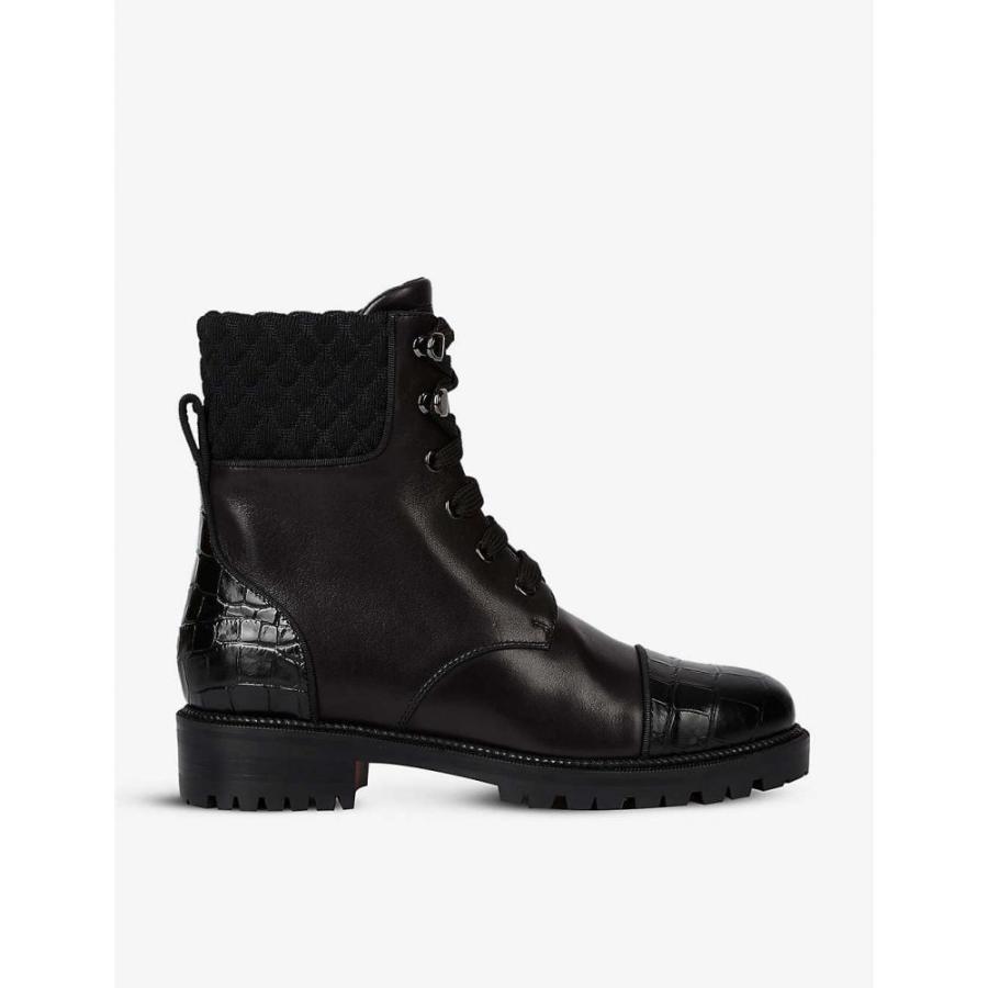 最強ポケモンランキング クリスチャン ルブタン Christian Louboutin レディース ブーツ シューズ 靴 Mayr Boot Flat Calf Ali Calf Maille Gg B Black 買いサイト Orlathensclinic Gr