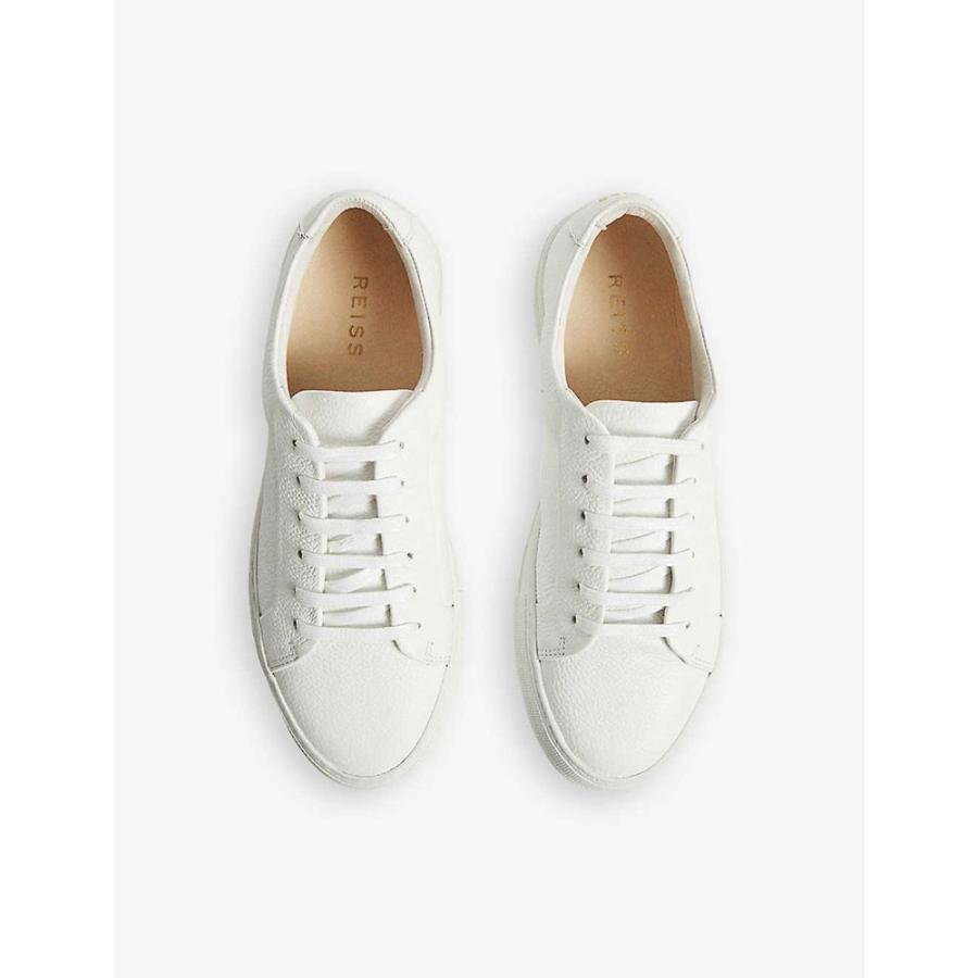 オープニング大セール リース シューズ 靴 レディース スニーカー リース Reiss Reiss White Trainers Leather Pebbled Luca シューズ 靴 スニーカー レディース シューズ Climashmo Com Mx