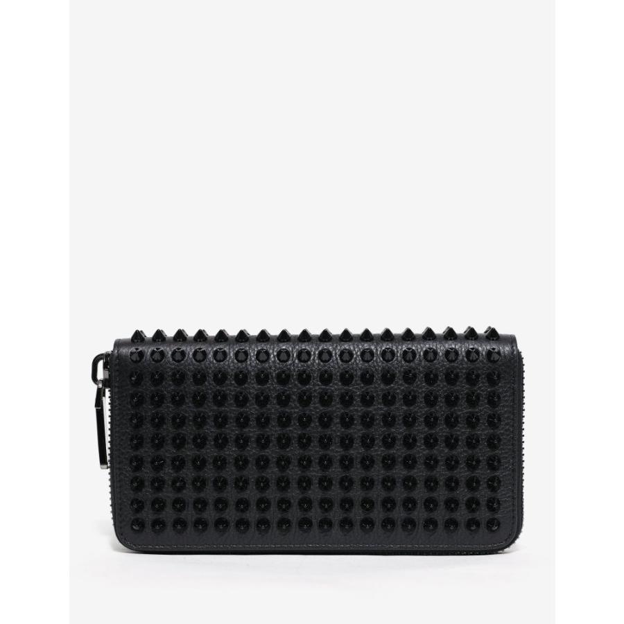 激安正規 Christian ルブタン クリスチャン メンズ 財布 ルブタン クリスチャン Louboutin Christian Louboutin Black Wallet Spikes Leather Grain Black Panettone 財布 メンズ 財布 Www Solidarite Numerique Fr