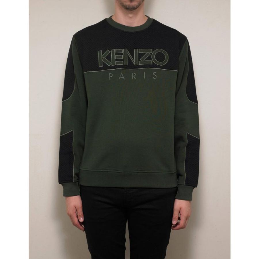 円高還元 Green Sweatshirt Dual Fabric Khaki トップス スウェット トレーナー メンズ Kenzo ケンゾー トップス メンズ スウェット トレーナー ケンゾー Kenzo トップス Meorboston Org