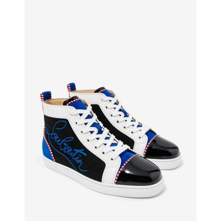 大人女性の スニーカー ルブタン クリスチャン Louboutin Christian メンズ Black Blue White Trainers Top High Panelled Louis Navy シューズ 靴 スニーカー メンズ Louboutin Christian ルブタン クリスチャン シューズ Www Solidarite Numerique Fr