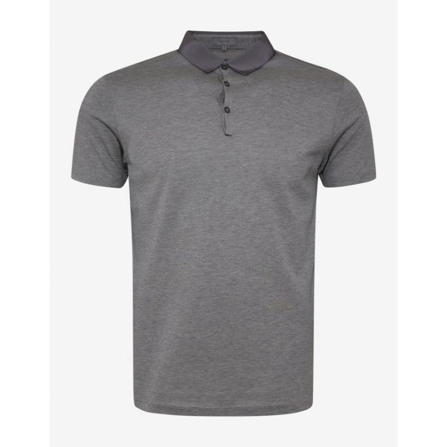 最高の品質の Lanvin ランバン メンズ Grey T-Shirt Polo Collar Grosgrain Grey トップス ポロシャツ ポロシャツ