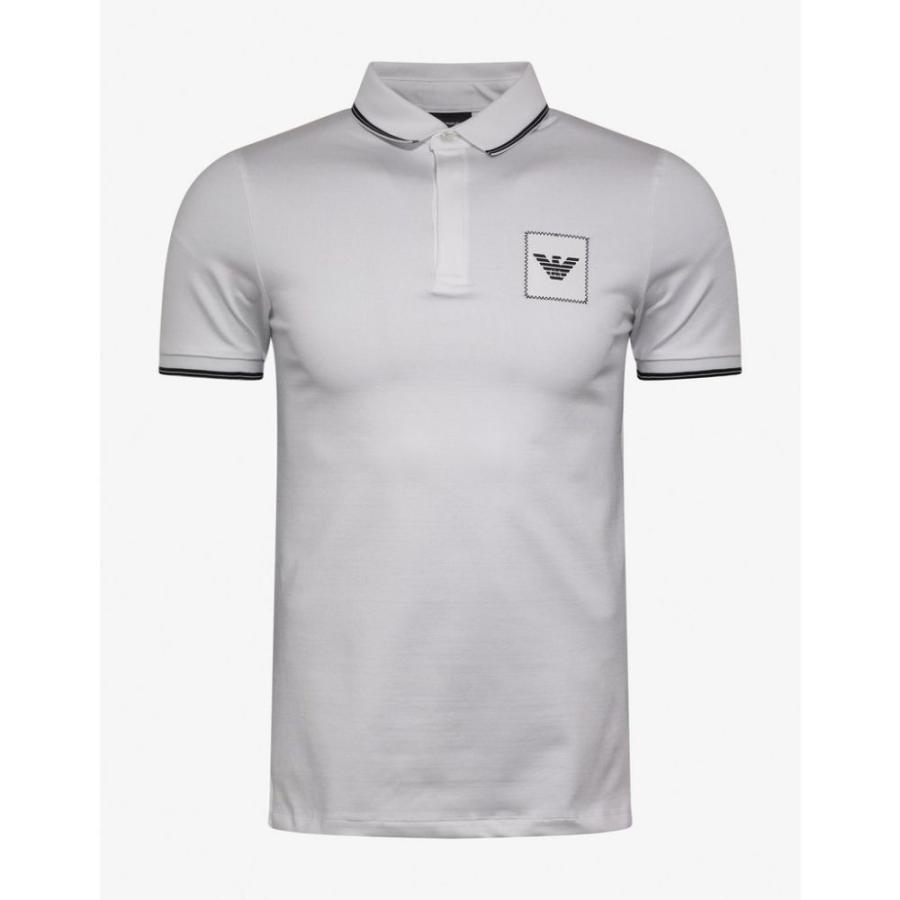 アルマーニ Emporio Armani メンズ ポロシャツ トップス White Eagle Patch Polo T Shirt White Www Supersport Tn