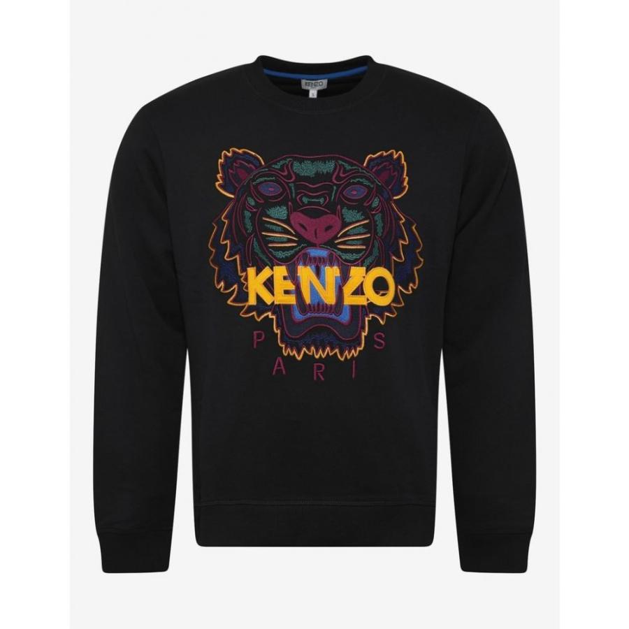 希少 大人気 ケンゾー Kenzo メンズ スウェット トレーナー トップス Black Tiger Sweatshirt Black おすすめ Skylanceronline Com