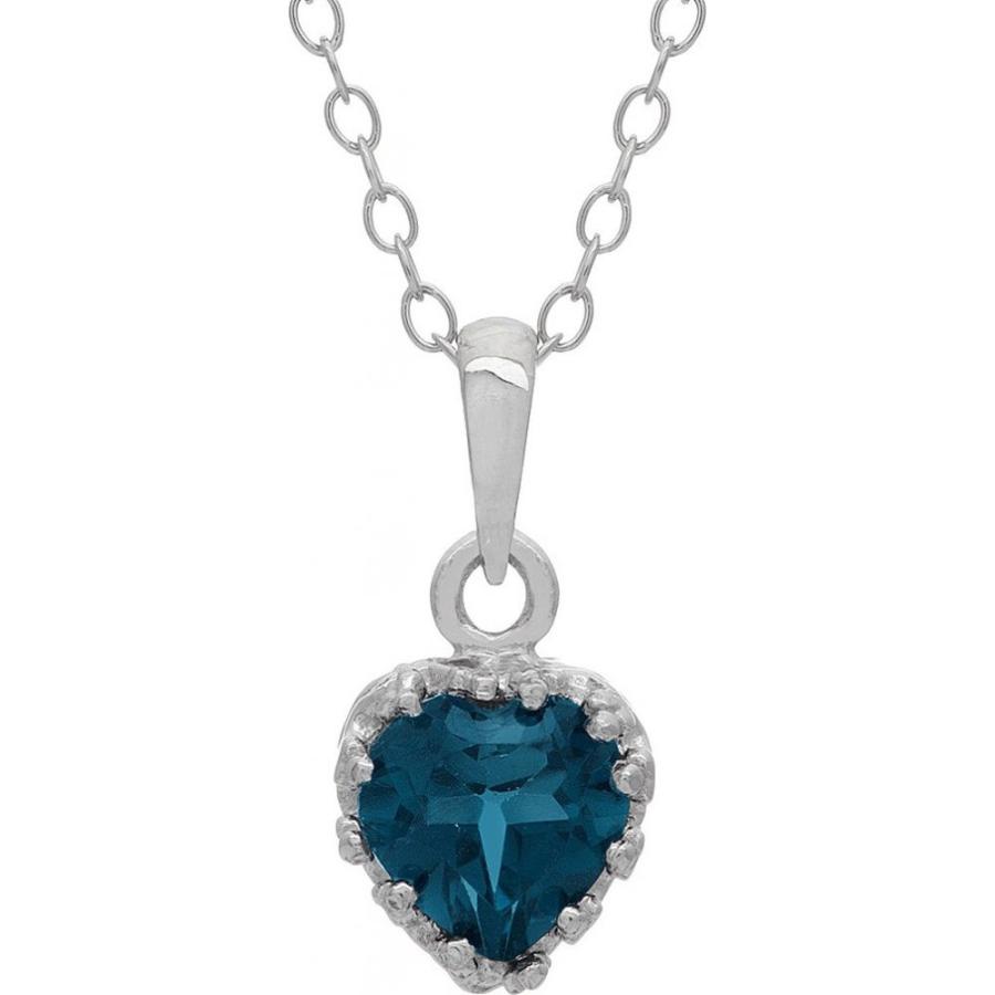 再再販 ティアラ Tiara レディース ジュエリー アクセサリー ハート Sterling Silver Heart Cut Birthstone Crown Pendant London Blue Topaz 還元祭 Gestion Etechnologies Shop