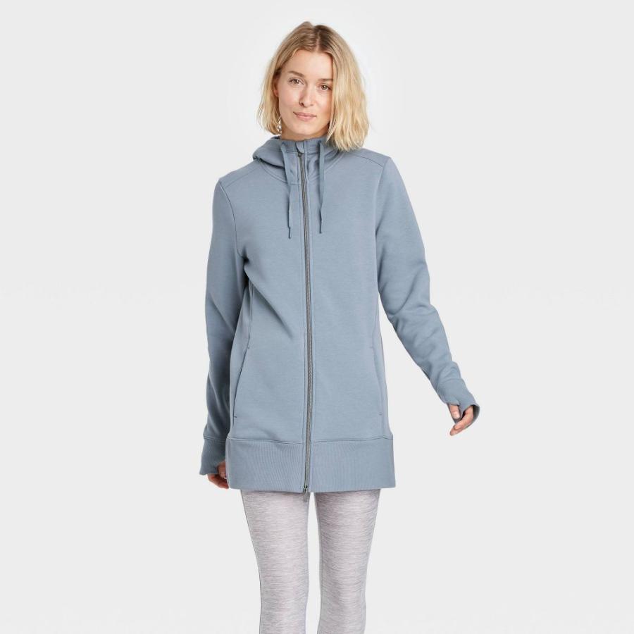 値下げ値打ち オールインモーション All In Motion レディース チュニック トップス Cozy Fleece Tunic Full Zip Sweatshirt Blue 販売価格 Shirleyryan Ca