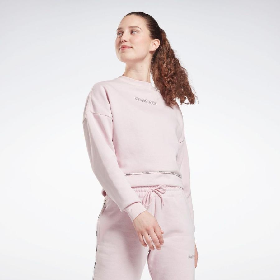 超安い レディース Reebok リーボック レディース スウェット トレーナー リーボック Reebok スウェット トレーナー Berry Frost Sweatshirt Crewneck Piping トップス トップス