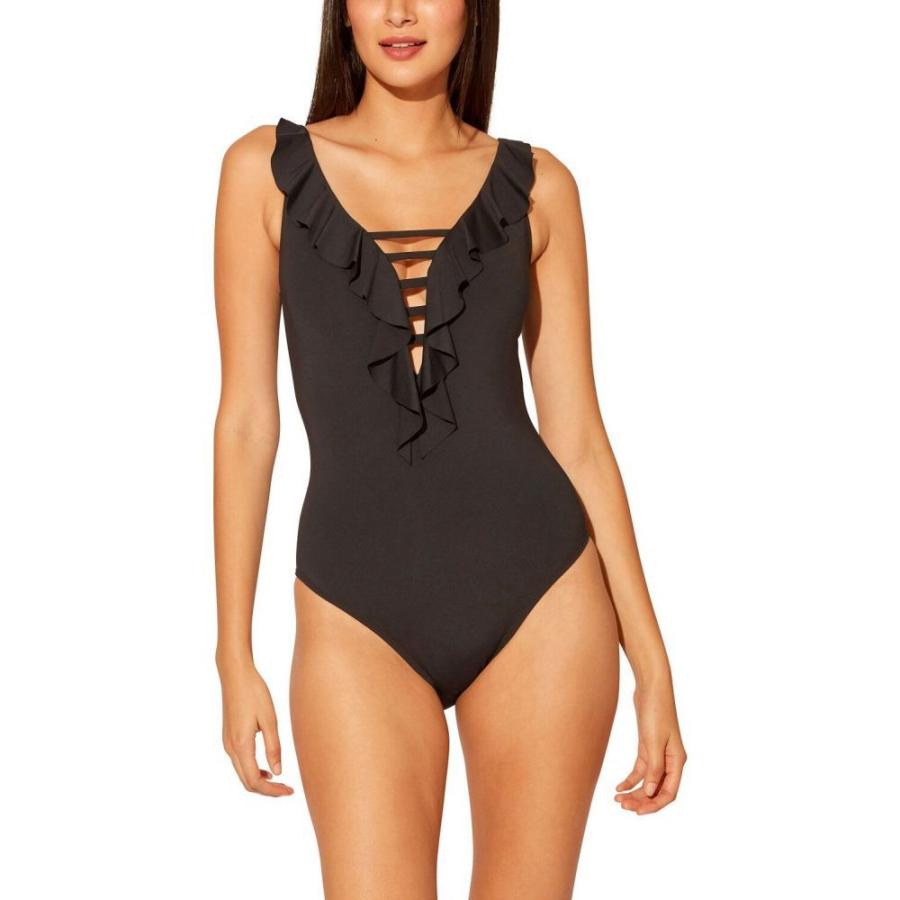 超人気 ブルーロッドビーティー Bleu By Rod Beattie レディース ワンピース 水着 ビーチウェア Lace Down One Piece Swimsuit Black 全日本送料無料 Www Thedailyspud Com
