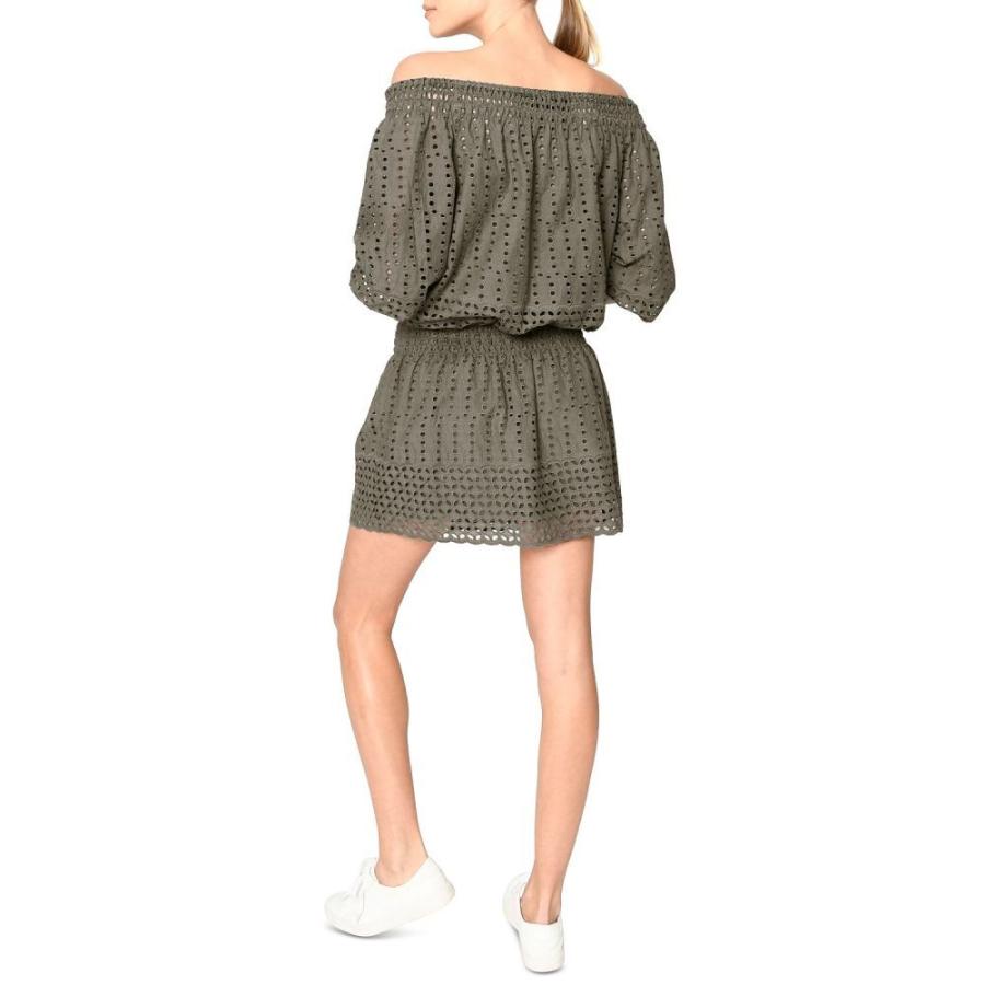 有名なブランド Eyelet Off The Shoulder ワンピース ドレス ワンピース レディース Miller Nicole ニコルミラー レディース ワンピース ニコルミラー Miller Nicole Dress Green Dark ワンピース チュニック Meorboston Org