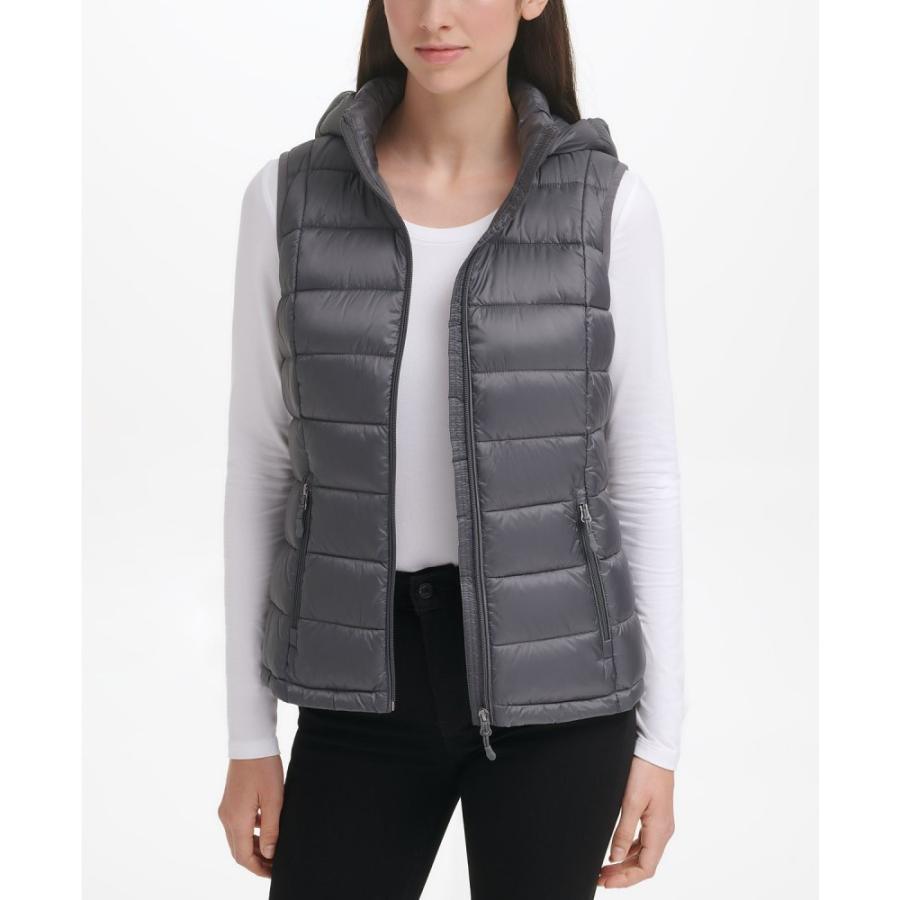 人気ブランド ダウン 中綿 ベスト ジレ レディース Club Charter チャータークラブ トップス Pearl Smoke Vest Puffer Down Hooded Packable 前開き サイズ M